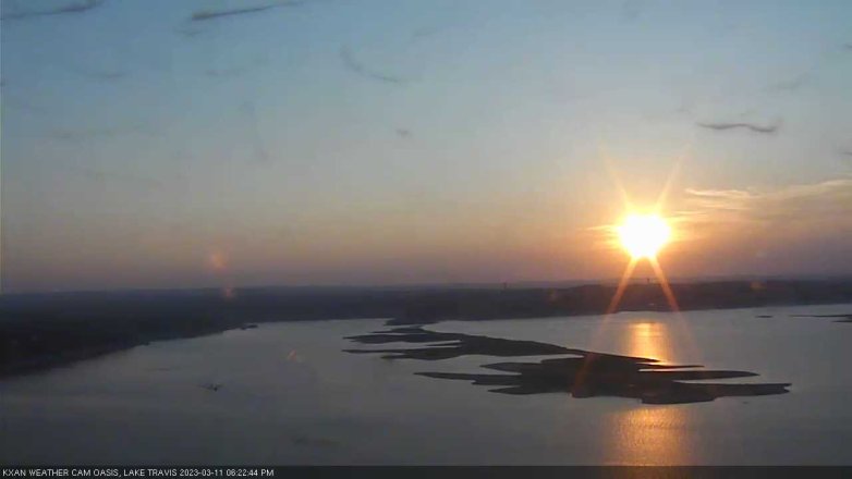 Lake Travis webcam, March 11, 2023 6:25 PM CT