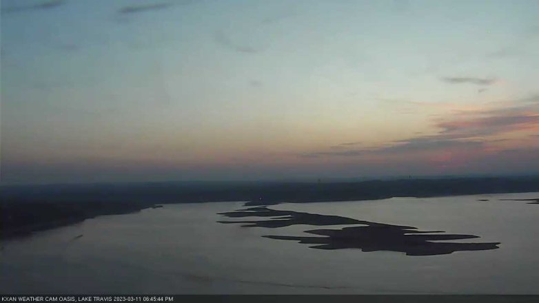 Lake Travis webcam, March 11, 2023 6:45 PM CT