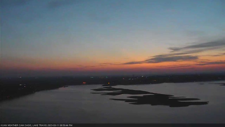 Lake Travis webcam, March 11, 2023 7:00 PM CT