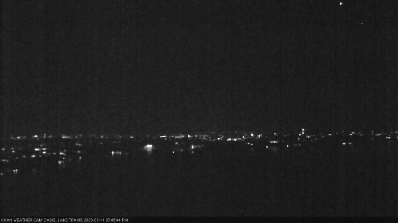 Lake Travis webcam, March 11, 2023 7:45 PM CT