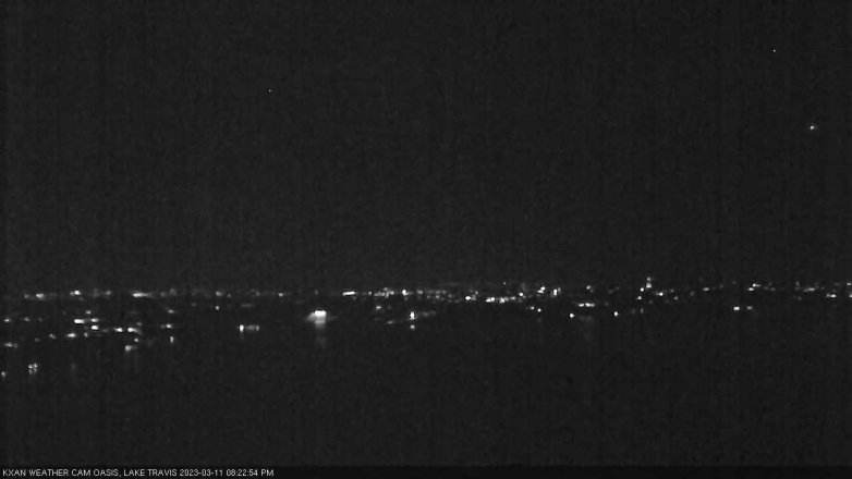 Lake Travis webcam, March 11, 2023 8:25 PM CT