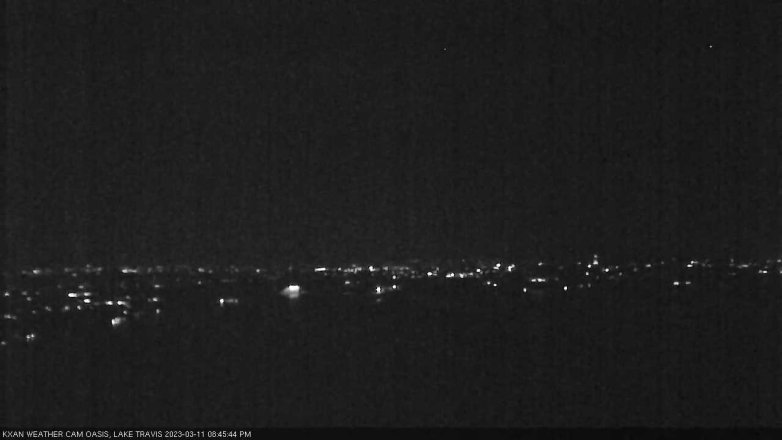 Lake Travis webcam, March 11, 2023 8:45 PM CT