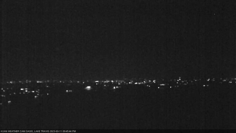 Lake Travis webcam, March 11, 2023 9:45 PM CT
