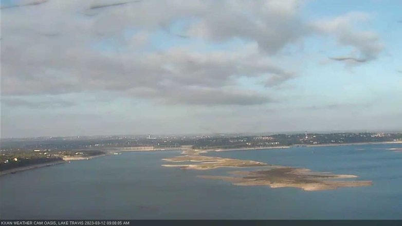 Lake Travis webcam, March 12, 2023 9:00 AM CT