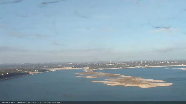 Lake Travis webcam, March 12, 2023 9:25 AM CT