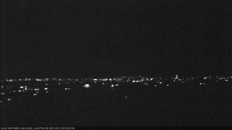 Lake Travis webcam, March 12, 2023 9:25 PM CT
