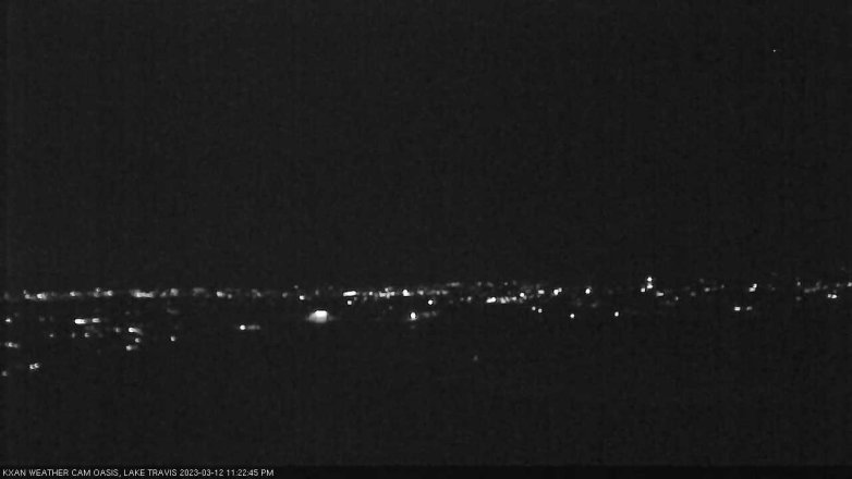 Lake Travis webcam, March 12, 2023 11:25 PM CT