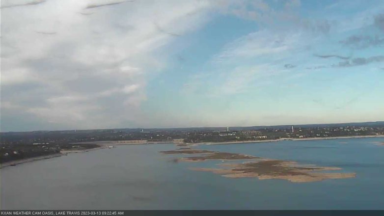 Lake Travis webcam, March 13, 2023 9:25 AM CT
