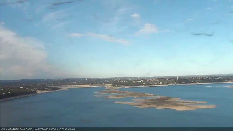 Lake Travis webcam, March 13, 2023 9:45 AM CT