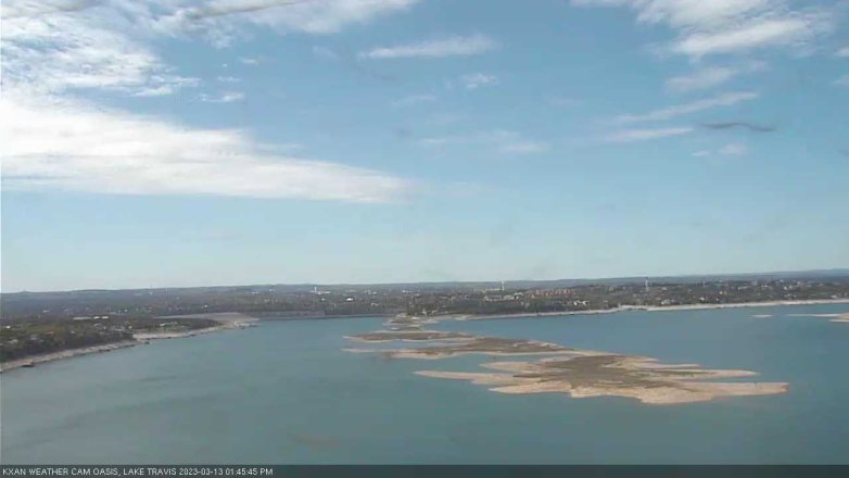 Lake Travis webcam, March 13, 2023 1:45 PM CT