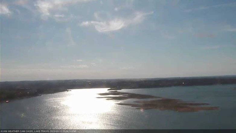 Lake Travis webcam, March 13, 2023 5:00 PM CT