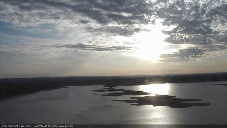 Lake Travis webcam, March 13, 2023 6:45 PM CT