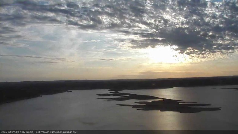 Lake Travis webcam, March 13, 2023 7:00 PM CT