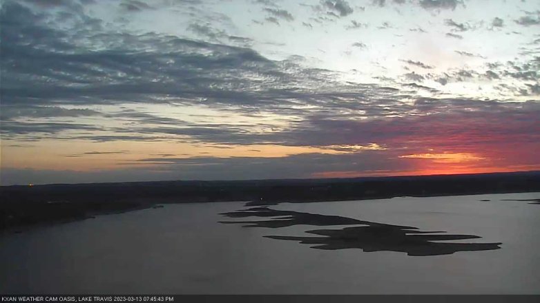 Lake Travis webcam, March 13, 2023 7:45 PM CT