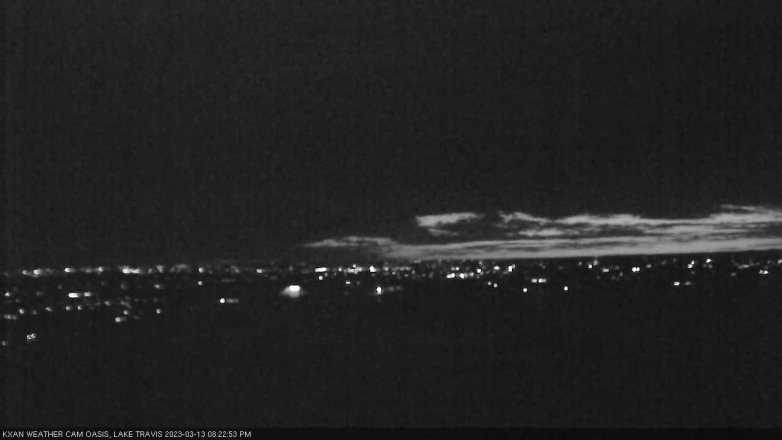 Lake Travis webcam, March 13, 2023 8:25 PM CT