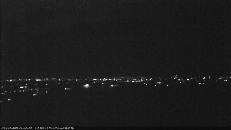 Lake Travis webcam, March 13, 2023 9:00 PM CT