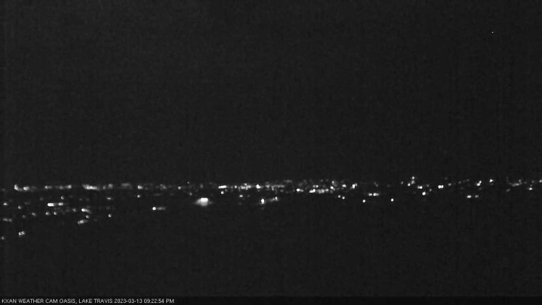 Lake Travis webcam, March 13, 2023 9:25 PM CT