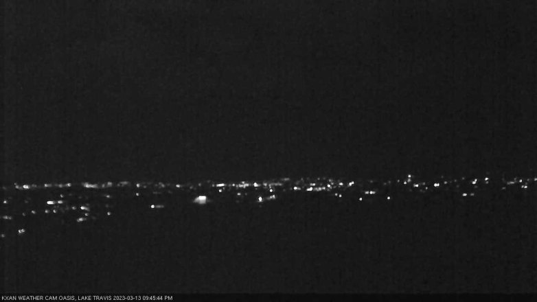 Lake Travis webcam, March 13, 2023 9:45 PM CT
