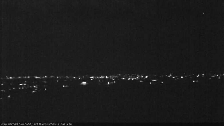 Lake Travis webcam, March 13, 2023 10:00 PM CT
