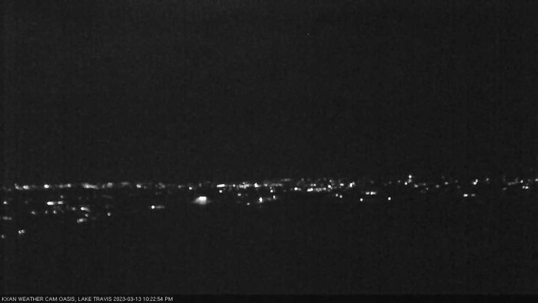 Lake Travis webcam, March 13, 2023 10:25 PM CT
