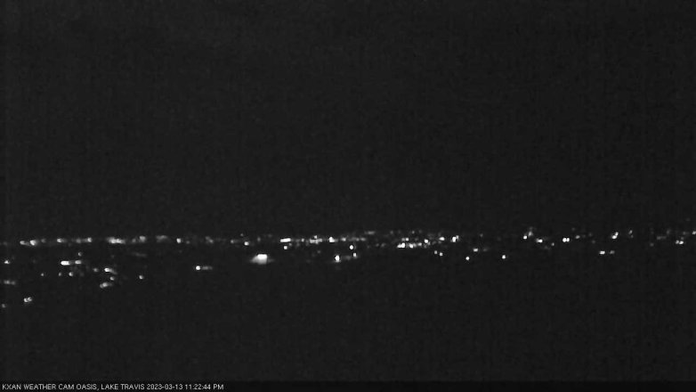Lake Travis webcam, March 13, 2023 11:25 PM CT