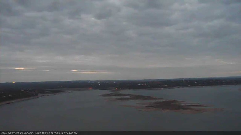 Lake Travis webcam, March 14, 2023 7:45 PM CT