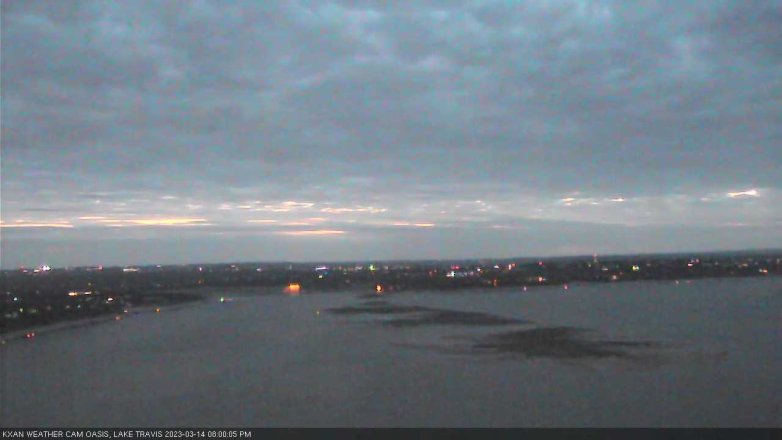 Lake Travis webcam, March 14, 2023 8:00 PM CT