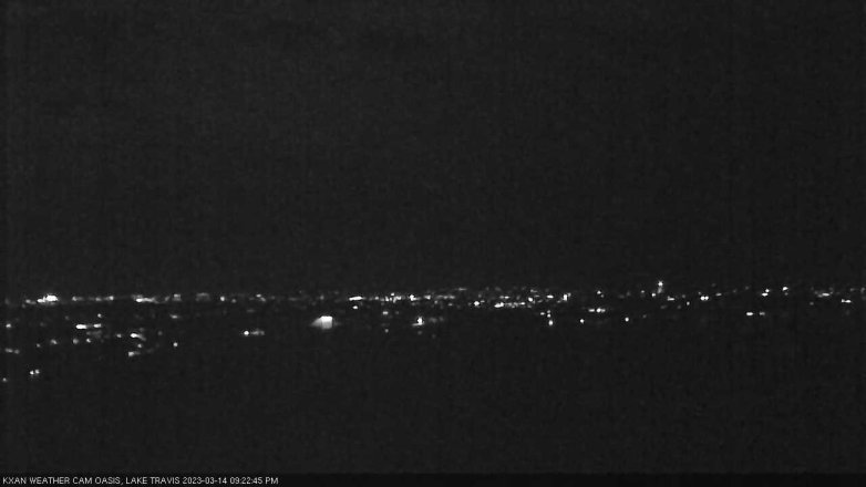 Lake Travis webcam, March 14, 2023 9:25 PM CT