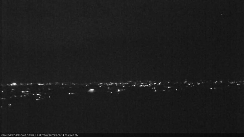 Lake Travis webcam, March 14, 2023 9:45 PM CT