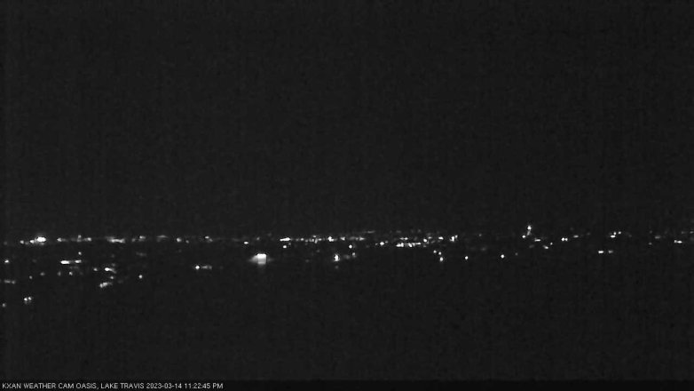 Lake Travis webcam, March 14, 2023 11:25 PM CT
