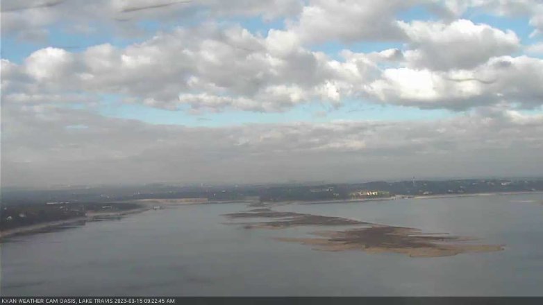 Lake Travis webcam, March 15, 2023 9:25 AM CT