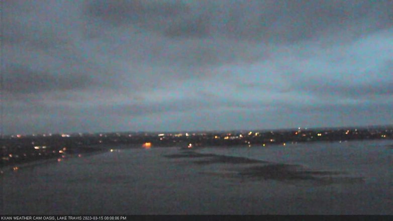 Lake Travis webcam, March 15, 2023 8:00 PM CT