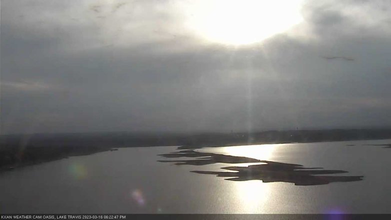Lake Travis webcam, March 16, 2023 6:25 PM CT