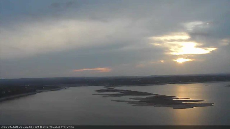 Lake Travis webcam, March 16, 2023 7:25 PM CT