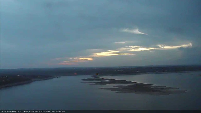 Lake Travis webcam, March 16, 2023 7:45 PM CT