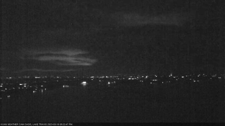 Lake Travis webcam, March 16, 2023 8:25 PM CT