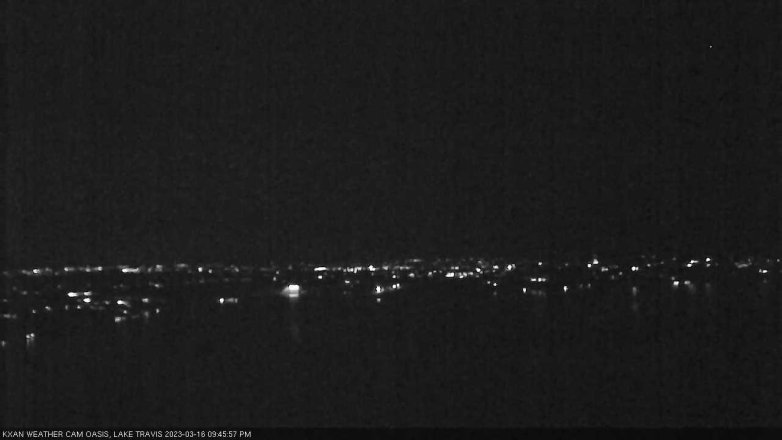 Lake Travis webcam, March 16, 2023 9:45 PM CT