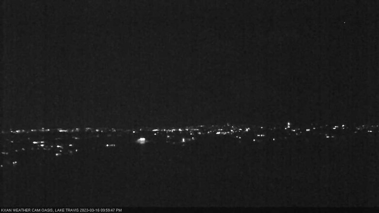 Lake Travis webcam, March 16, 2023 10:00 PM CT