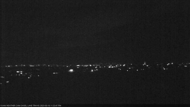 Lake Travis webcam, March 16, 2023 11:25 PM CT