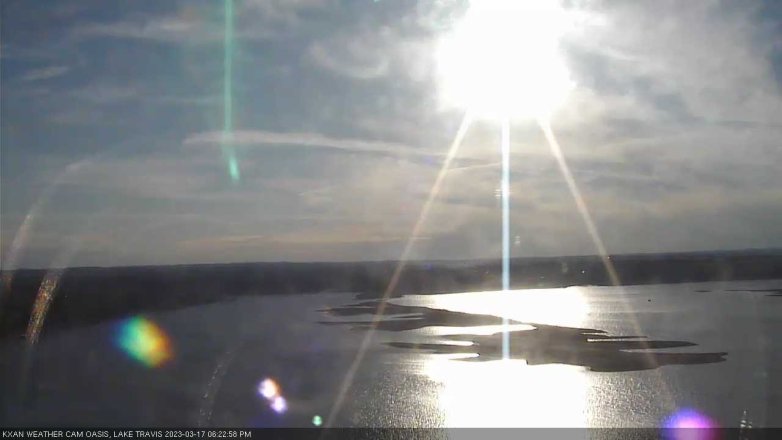 Lake Travis webcam, March 17, 2023 6:25 PM CT