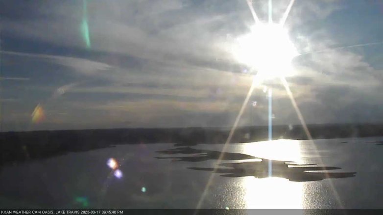 Lake Travis webcam, March 17, 2023 6:45 PM CT