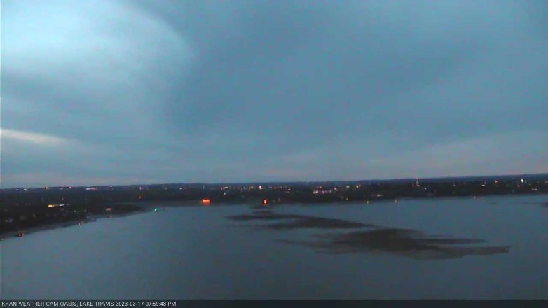 Lake Travis webcam, March 17, 2023 8:00 PM CT