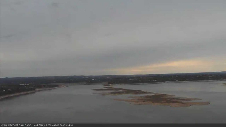 Lake Travis webcam, March 18, 2023 6:45 PM CT
