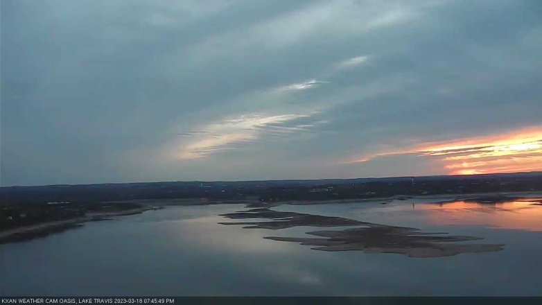 Lake Travis webcam, March 18, 2023 7:45 PM CT