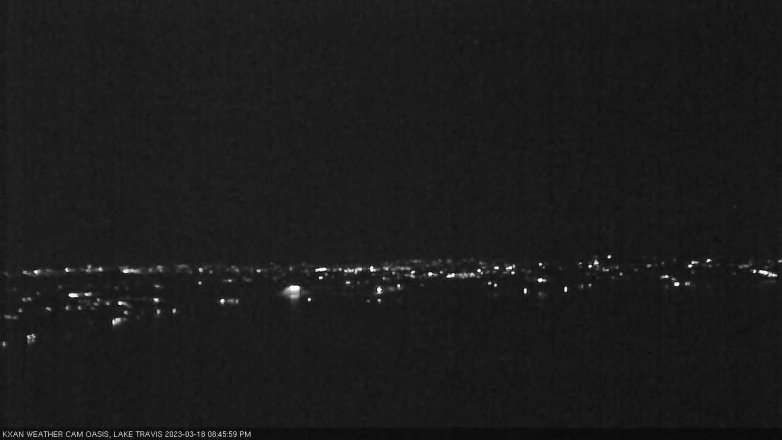 Lake Travis webcam, March 18, 2023 8:45 PM CT