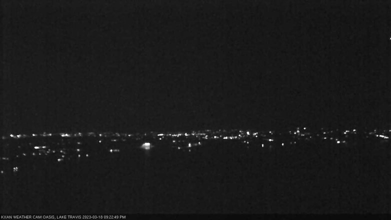 Lake Travis webcam, March 18, 2023 9:25 PM CT