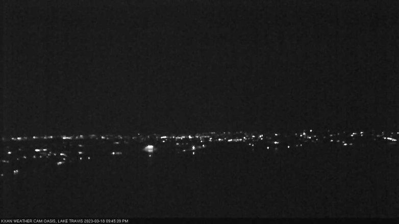 Lake Travis webcam, March 18, 2023 9:45 PM CT