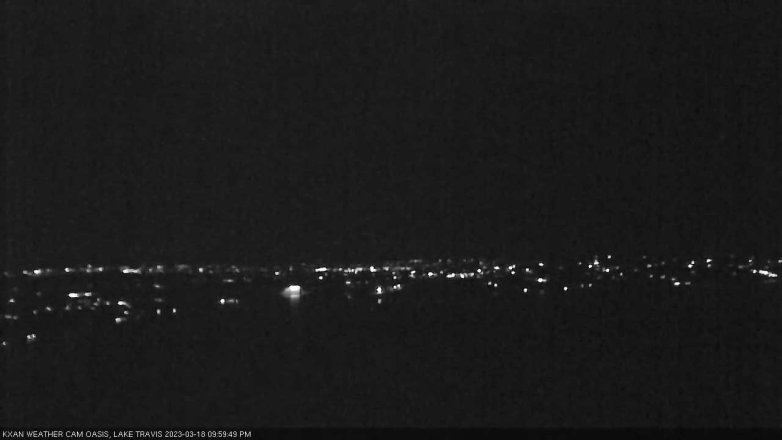 Lake Travis webcam, March 18, 2023 10:00 PM CT