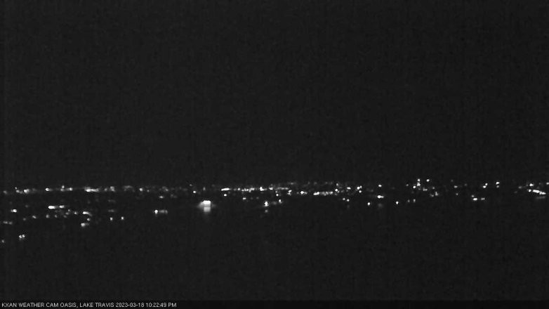 Lake Travis webcam, March 18, 2023 10:25 PM CT