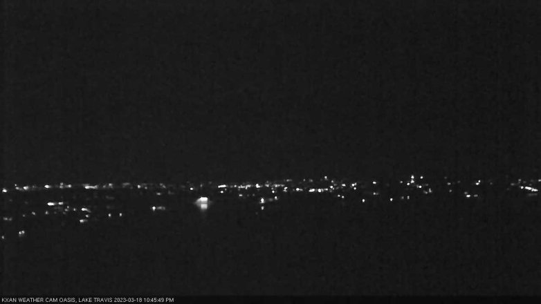 Lake Travis webcam, March 18, 2023 10:45 PM CT